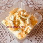 салат из готовых кальмаров и сыра